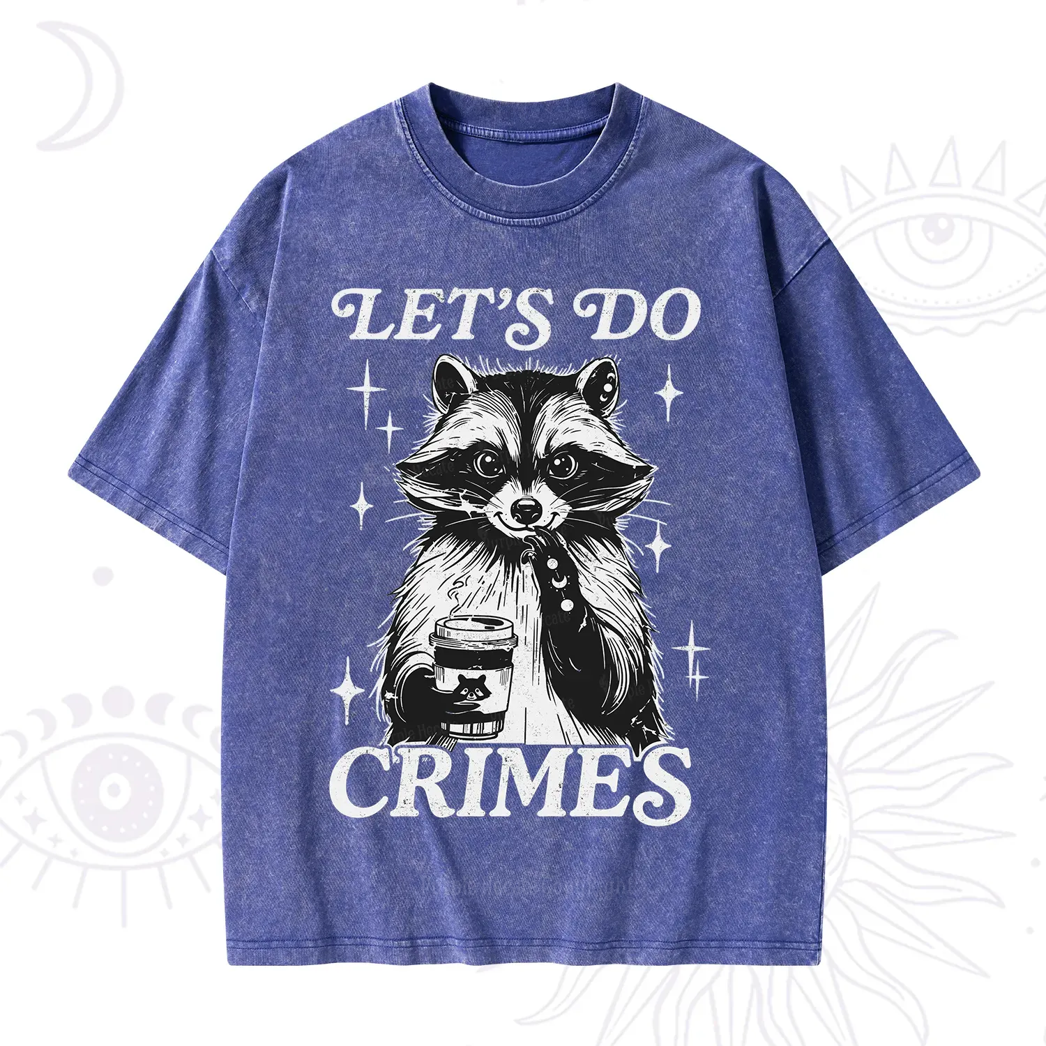 Purplehecate Let's Do Crimes Raccoon Washed T-Shirt