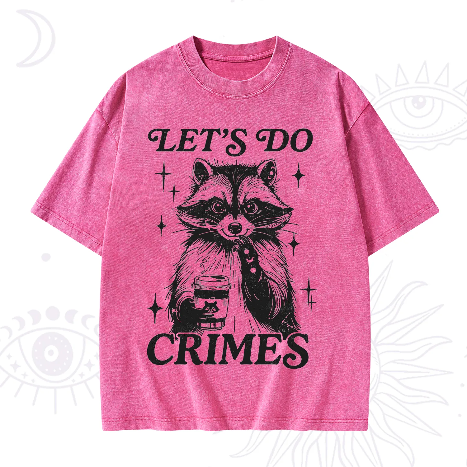 Purplehecate Let's Do Crimes Raccoon Washed T-Shirt