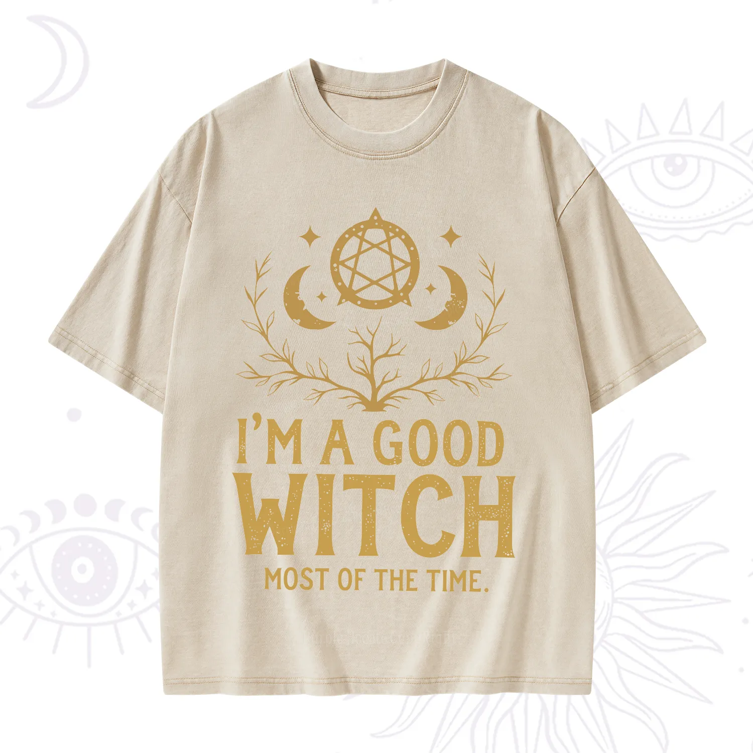 Purplehecate I'm A Good Witch Most Of The Time Washed T-Shirt