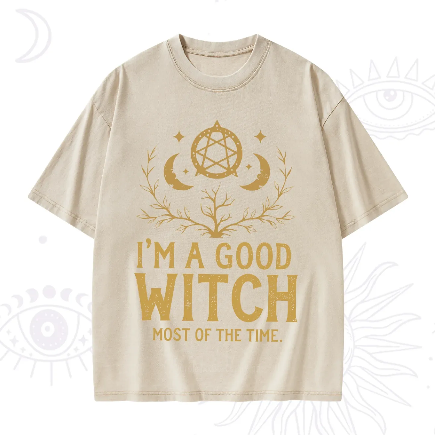 Purplehecate I'm A Good Witch Most Of The Time Washed T-Shirt