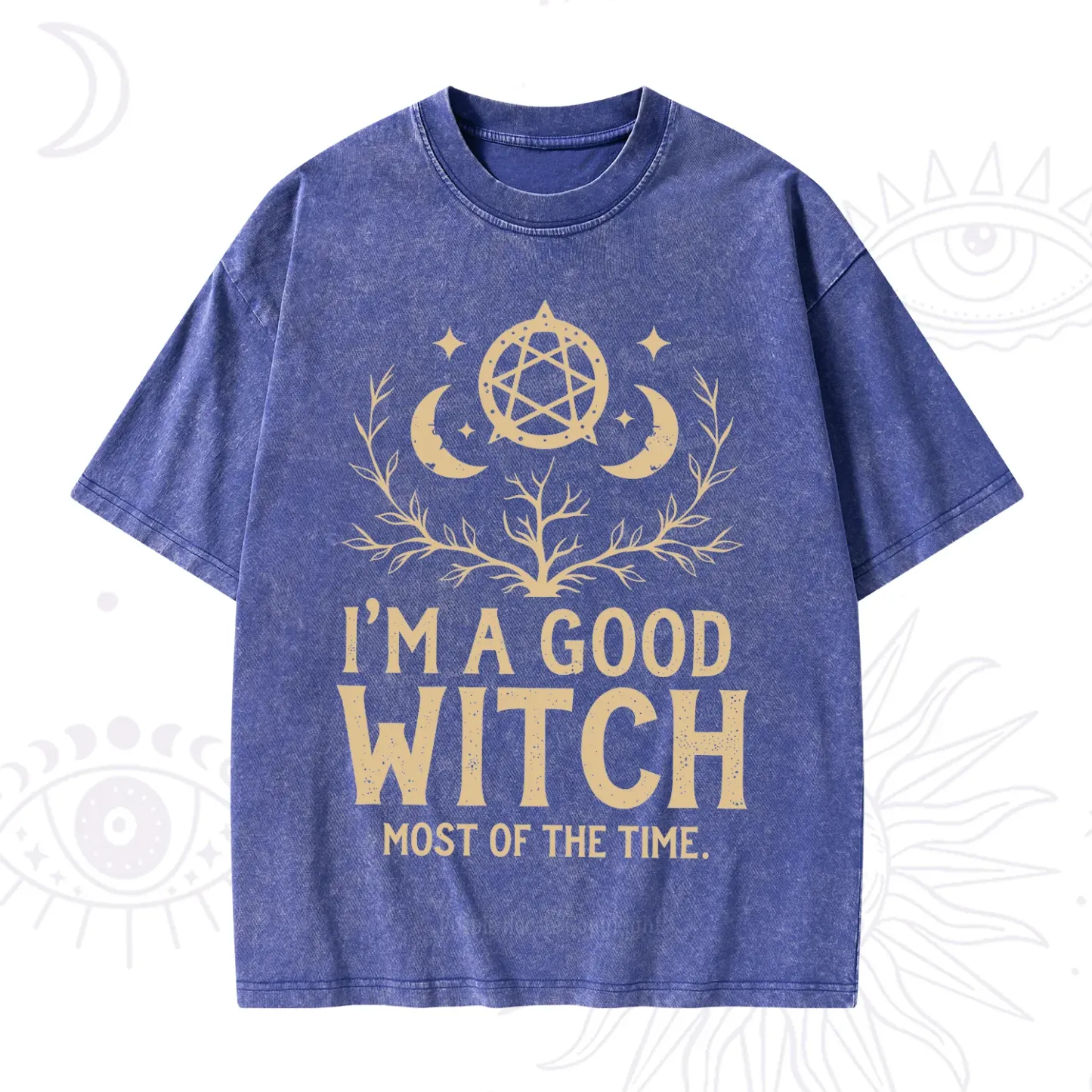 Purplehecate I'm A Good Witch Most Of The Time Washed T-Shirt