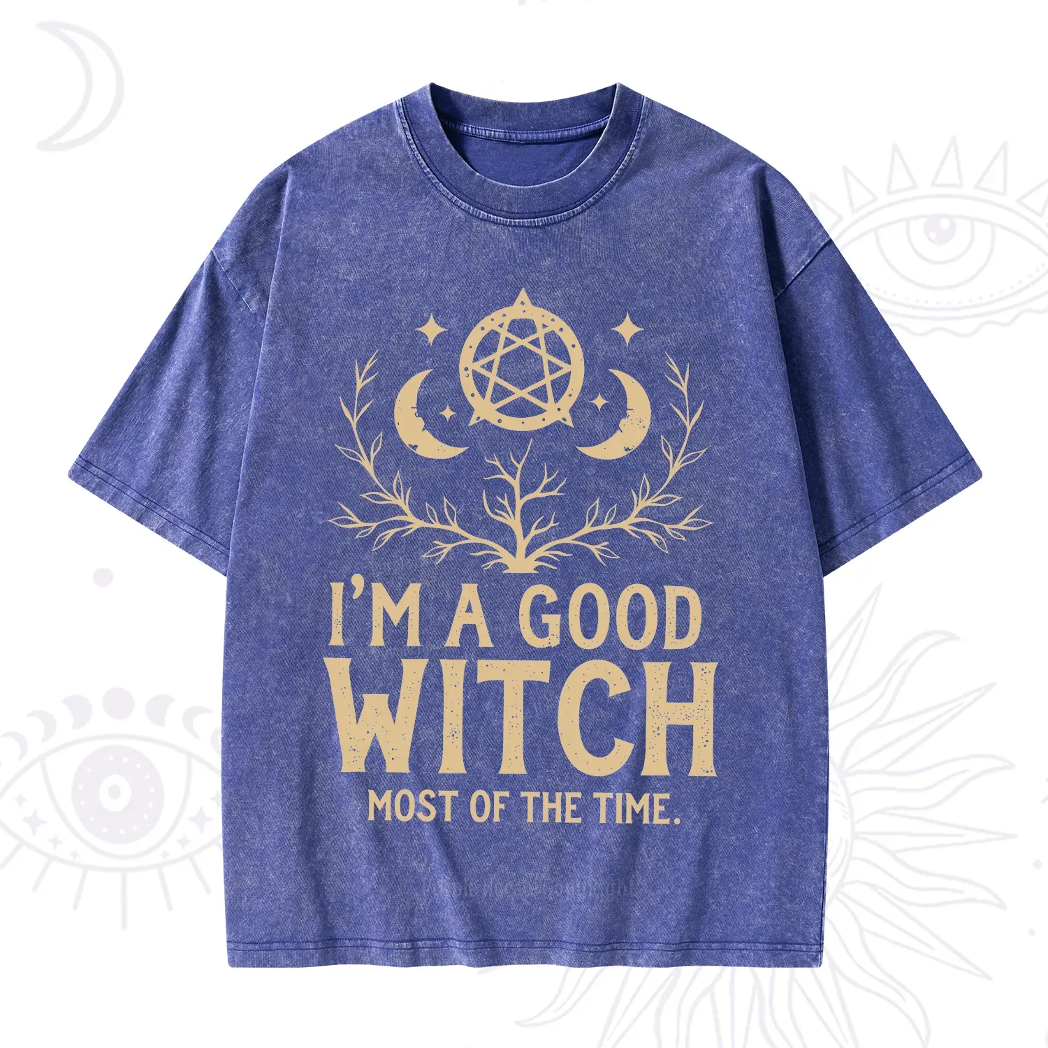 Purplehecate I'm A Good Witch Most Of The Time Washed T-Shirt