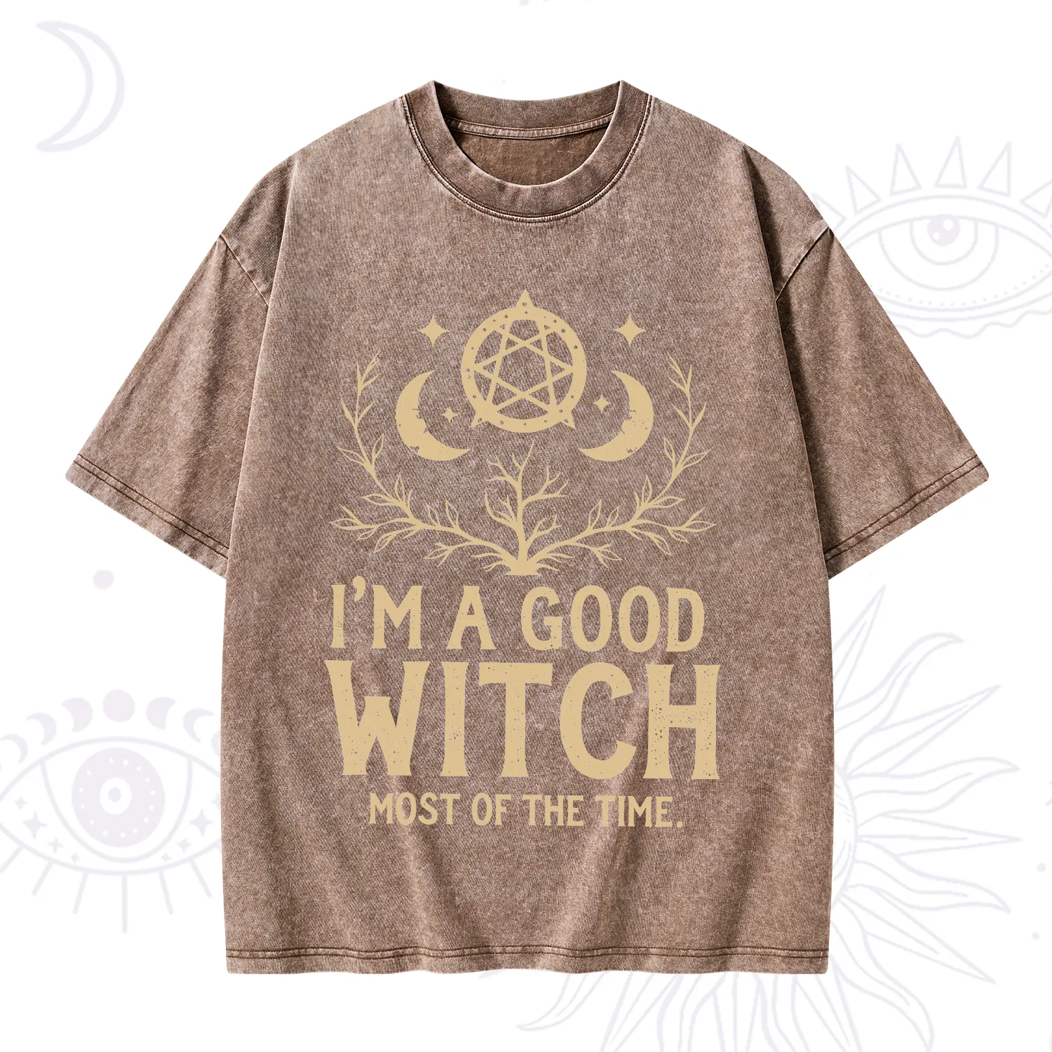 Purplehecate I'm A Good Witch Most Of The Time Washed T-Shirt
