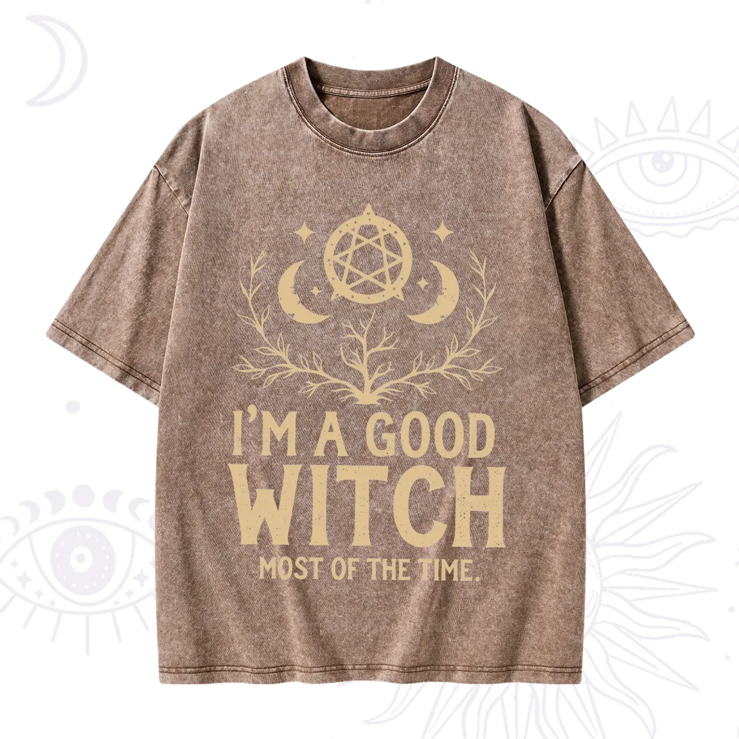 Purplehecate I'm A Good Witch Most Of The Time Washed T-Shirt