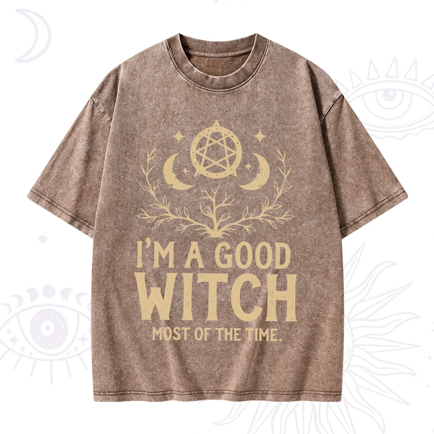 Purplehecate I'm A Good Witch Most Of The Time Washed T-Shirt