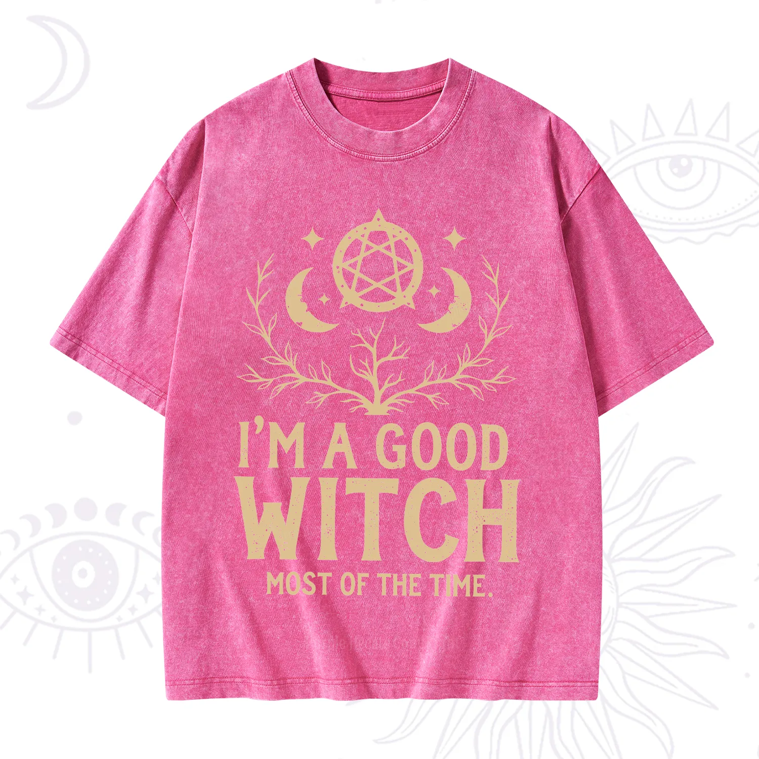 Purplehecate I'm A Good Witch Most Of The Time Washed T-Shirt