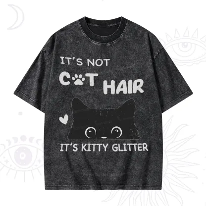 Purplehecate It's Not Cat Hair Washed T-Shirt