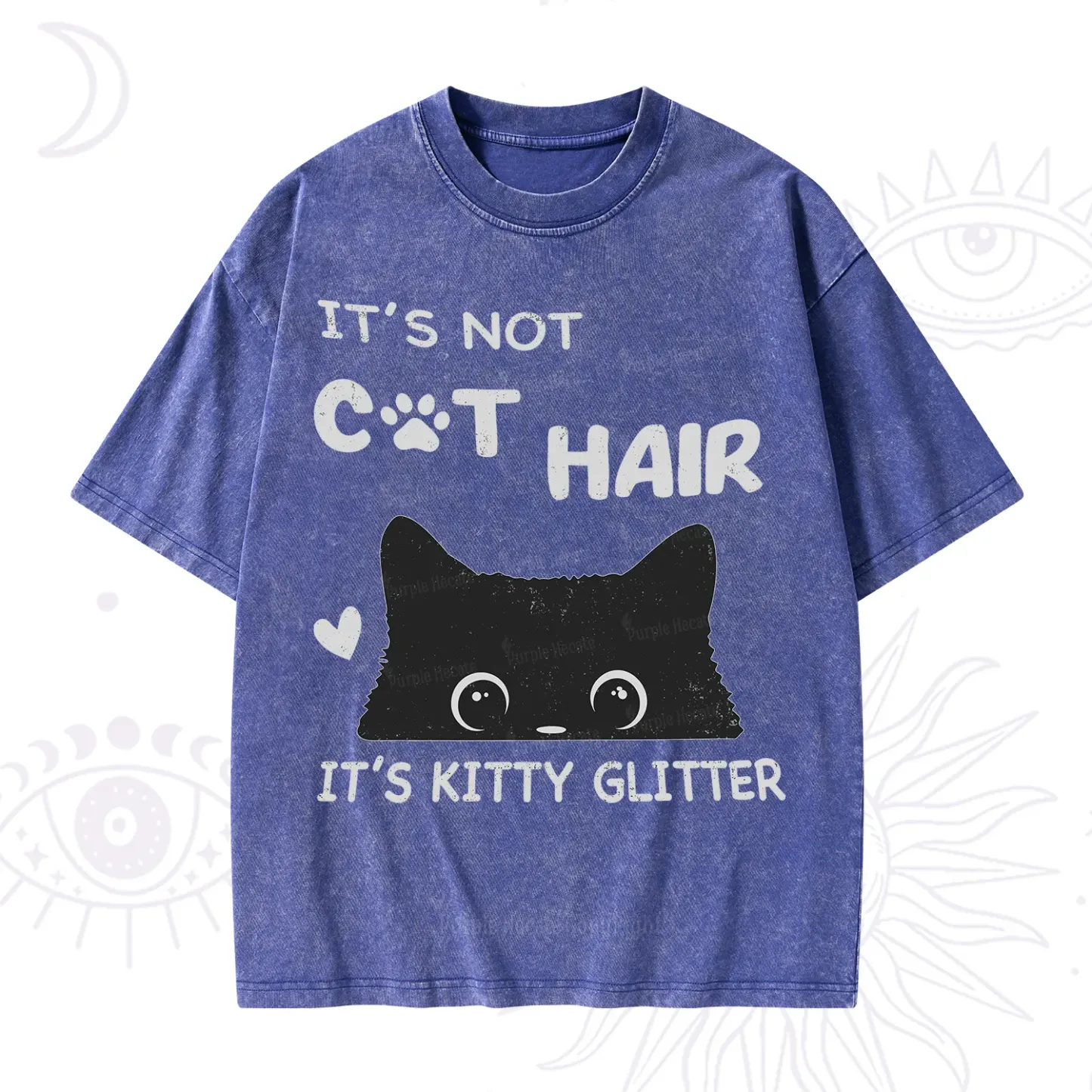 Purplehecate It's Not Cat Hair Washed T-Shirt