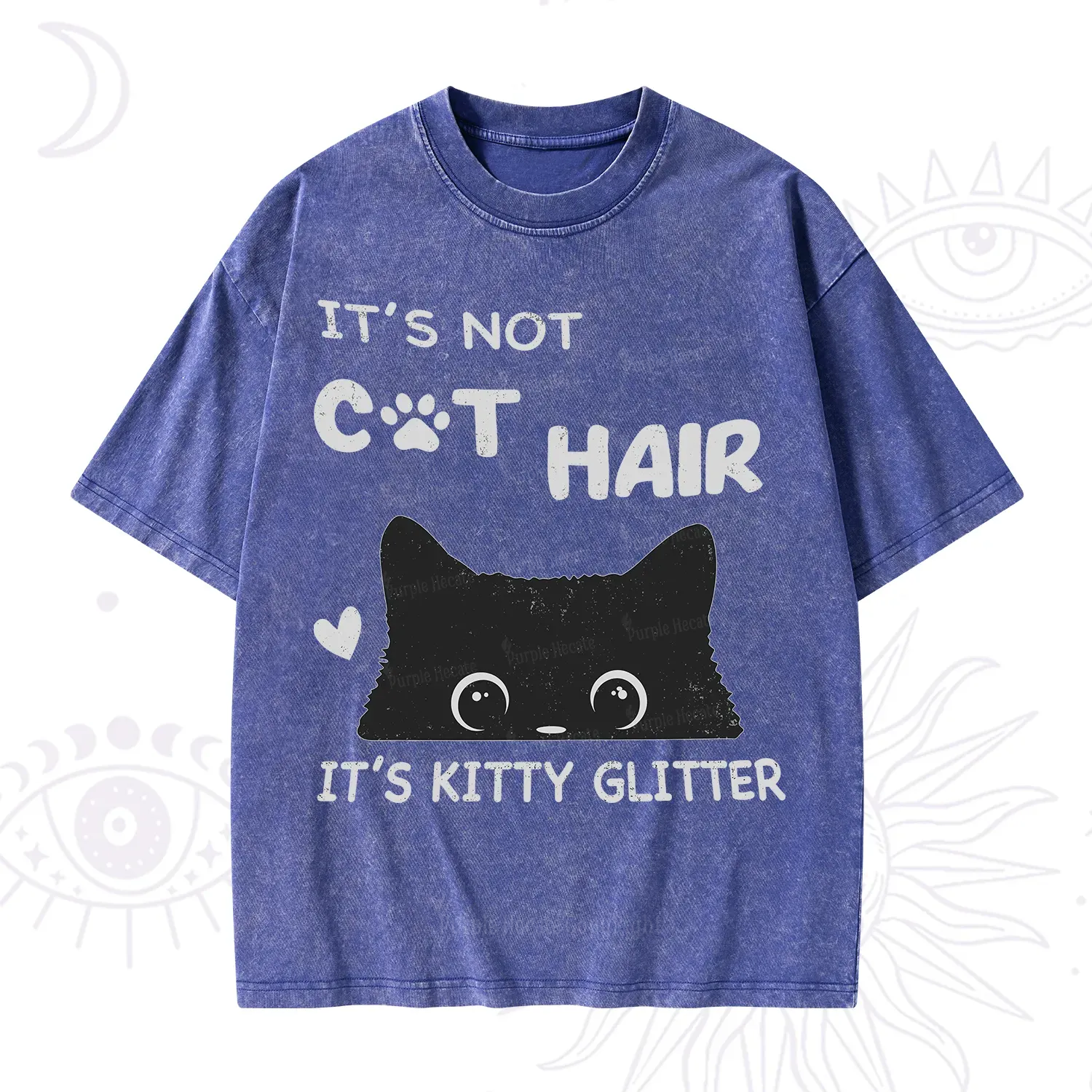Purplehecate It's Not Cat Hair Washed T-Shirt
