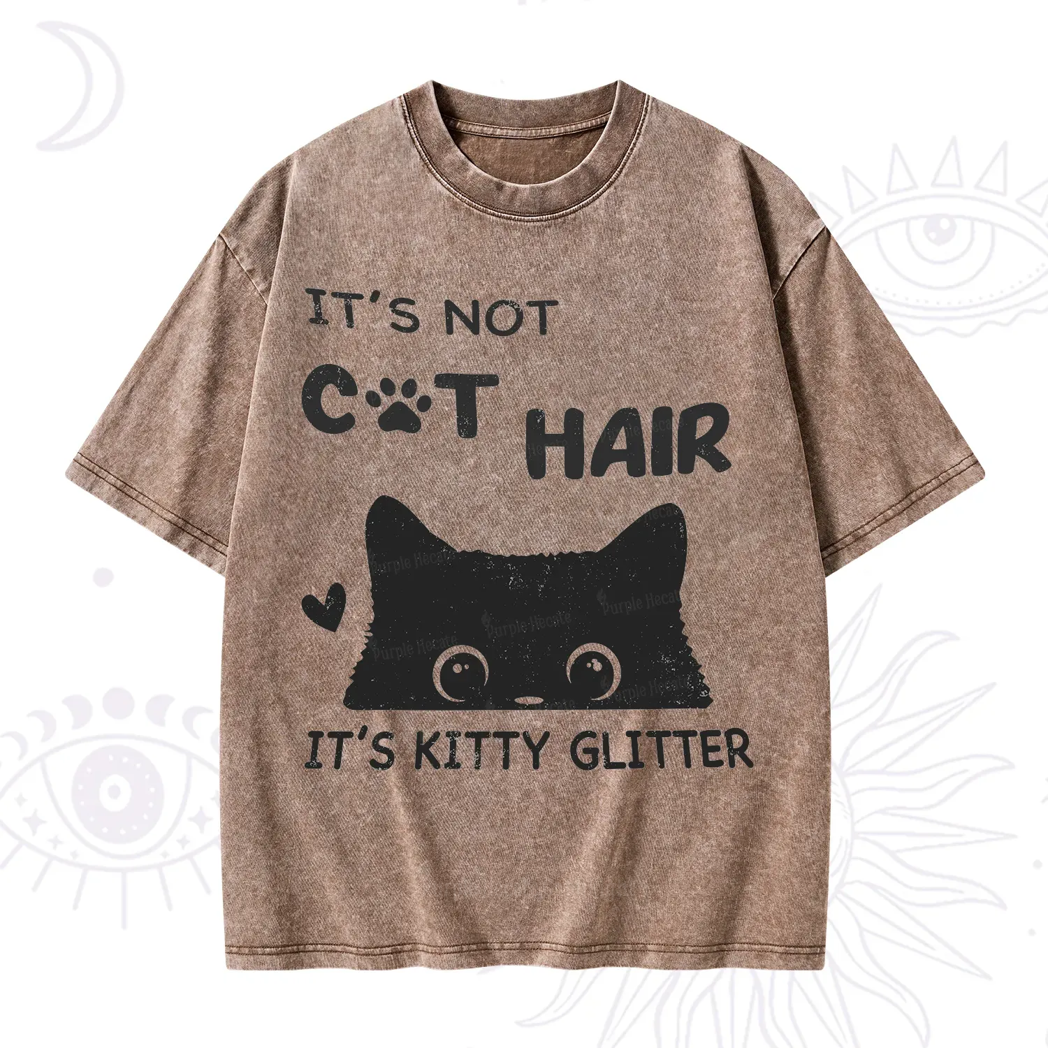 Purplehecate It's Not Cat Hair Washed T-Shirt