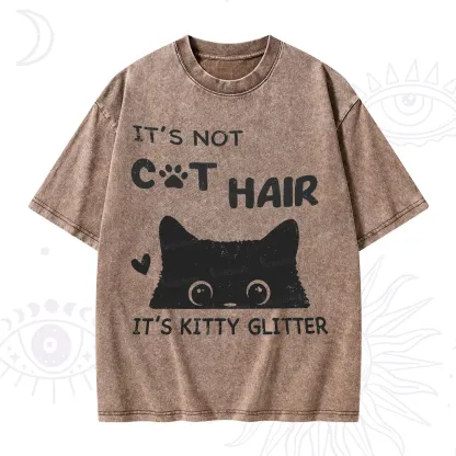 Purplehecate It's Not Cat Hair Washed T-Shirt