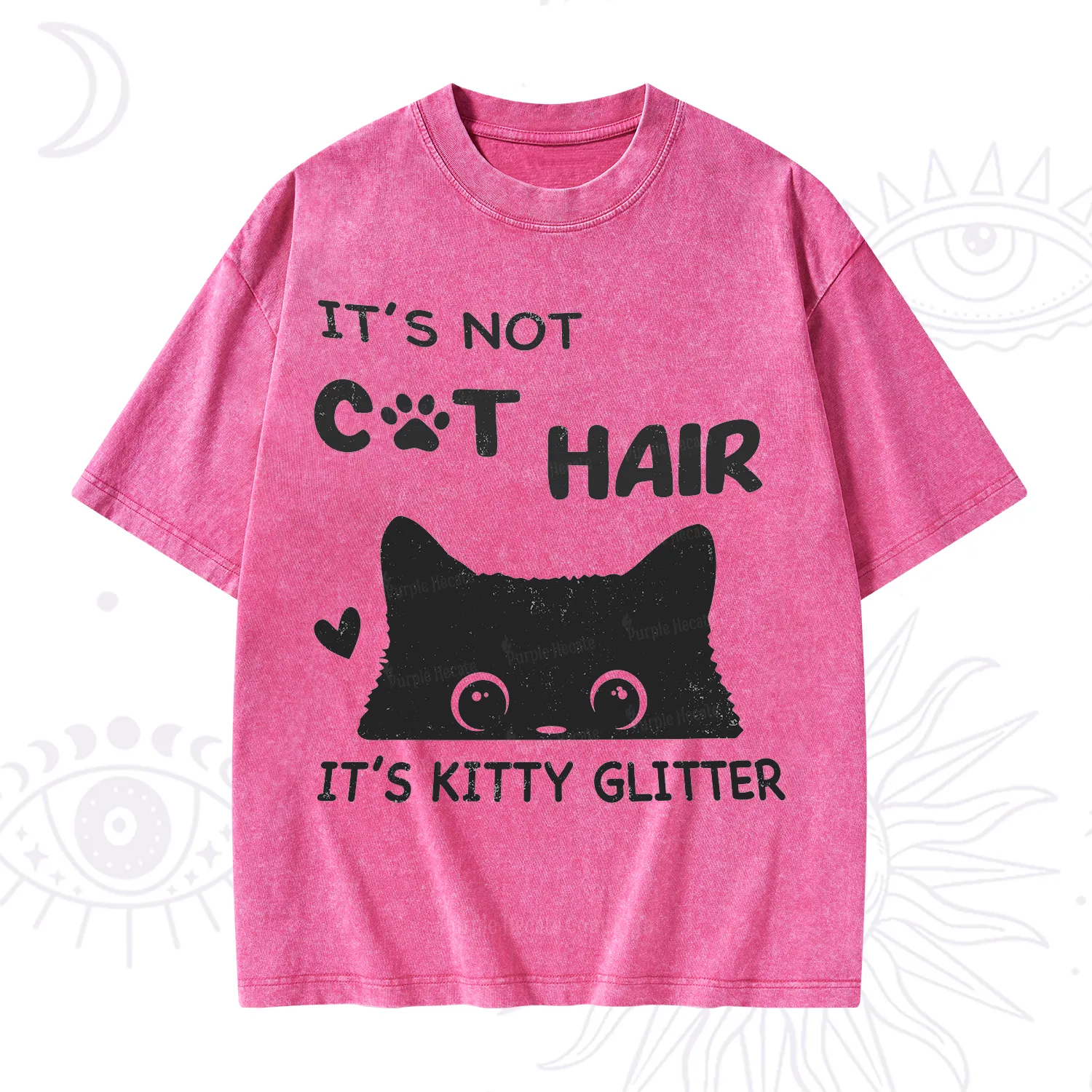 Purplehecate It's Not Cat Hair Washed T-Shirt