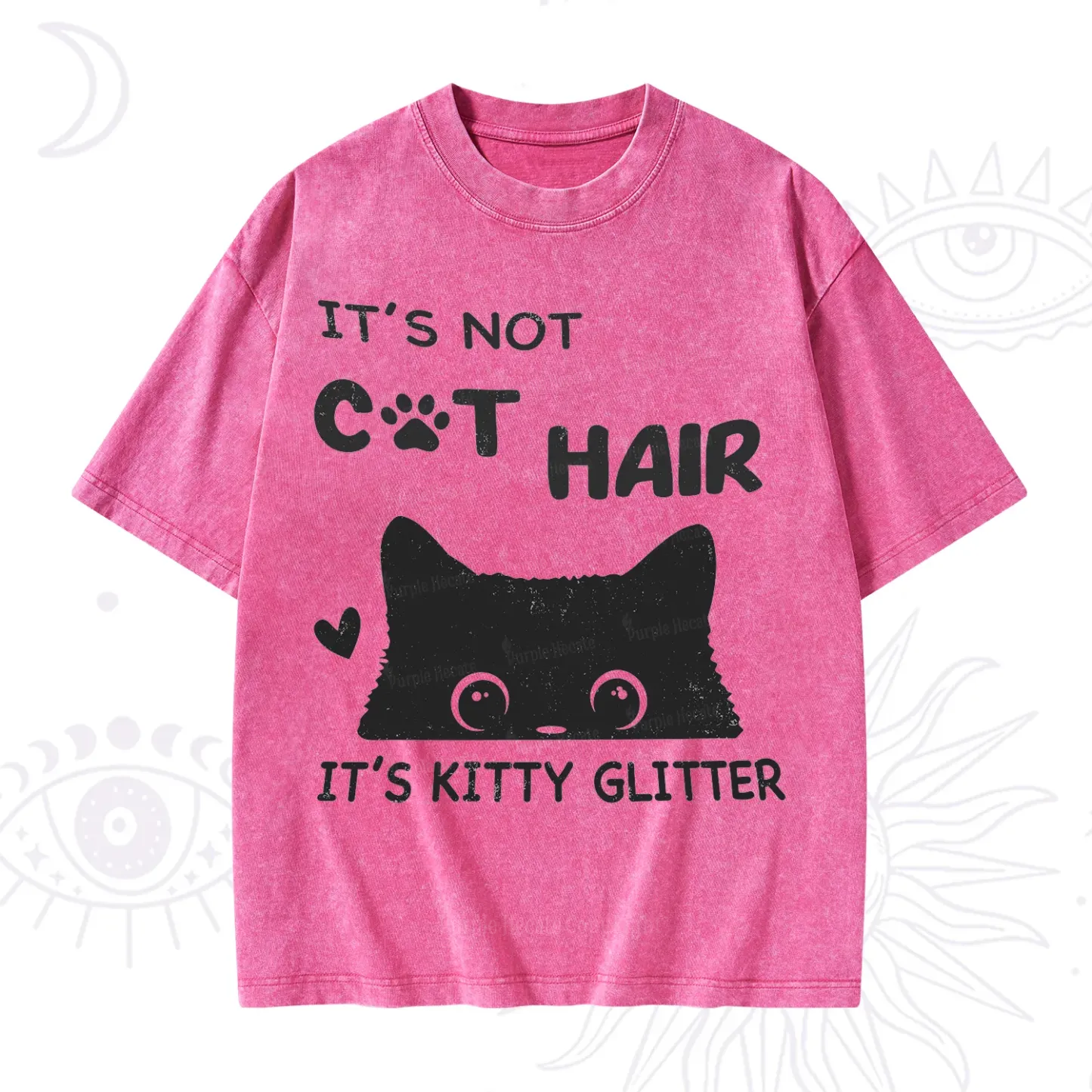 Purplehecate It's Not Cat Hair Washed T-Shirt