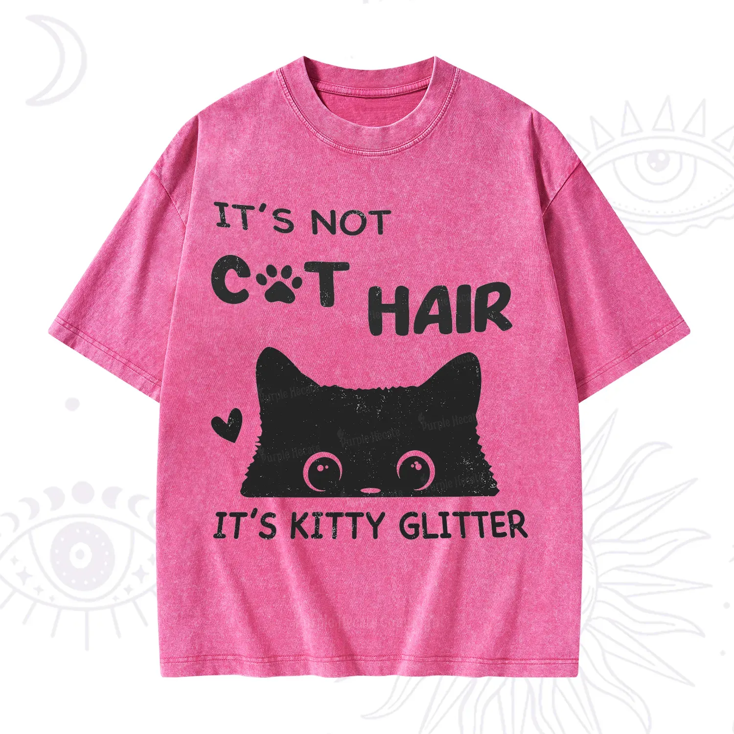 Purplehecate It's Not Cat Hair Washed T-Shirt