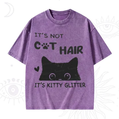 Purplehecate It's Not Cat Hair Washed T-Shirt