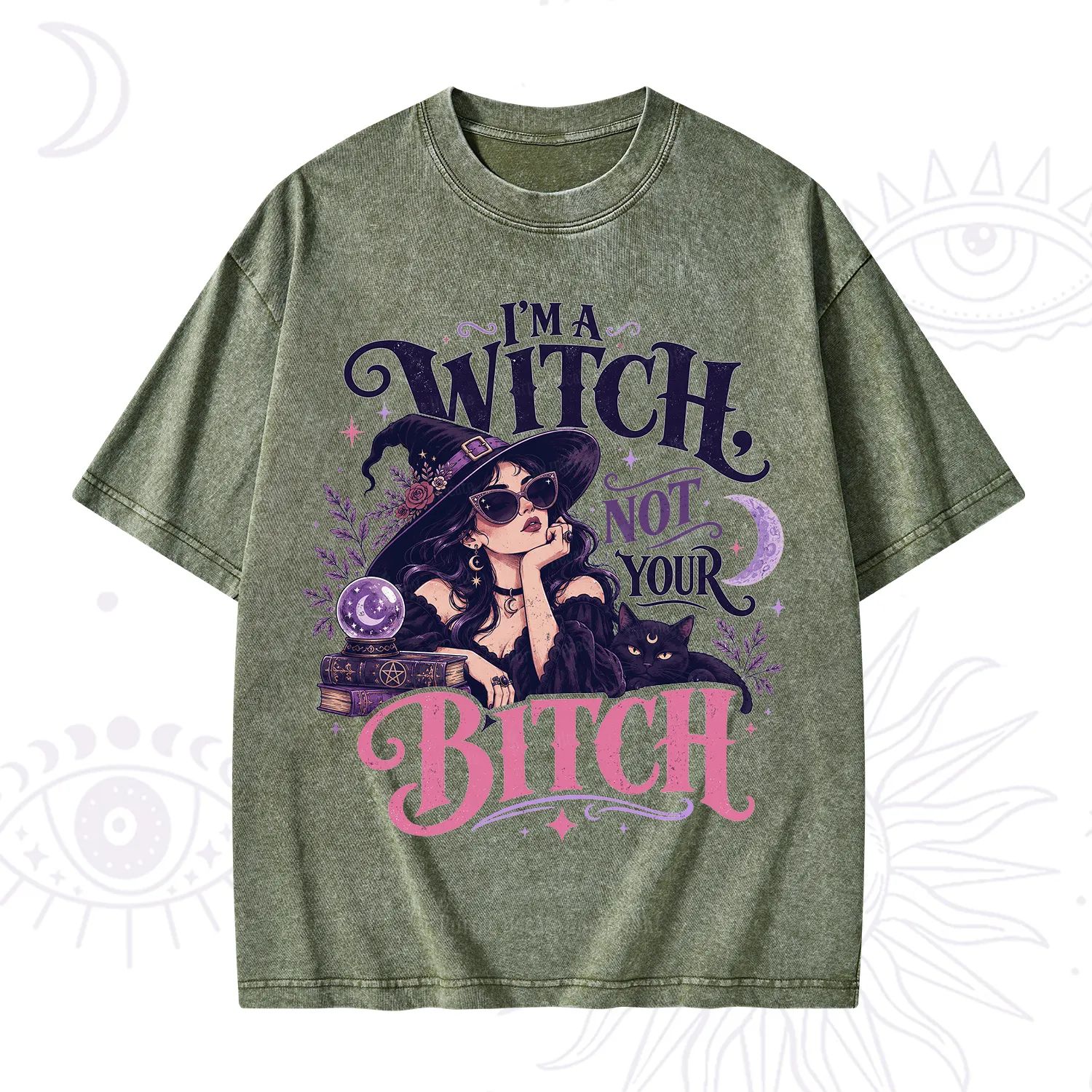 Purplehecate I'm a Witch Not Your Bitch Washed T-Shirt