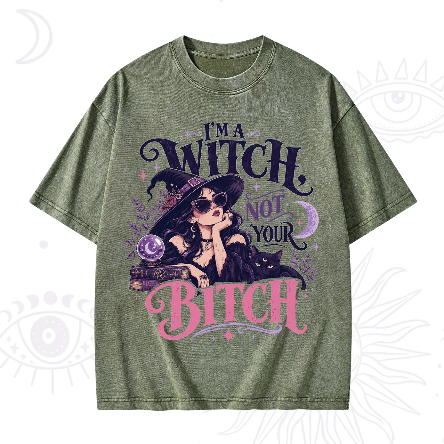 Purplehecate I'm a Witch Not Your Bitch Washed T-Shirt