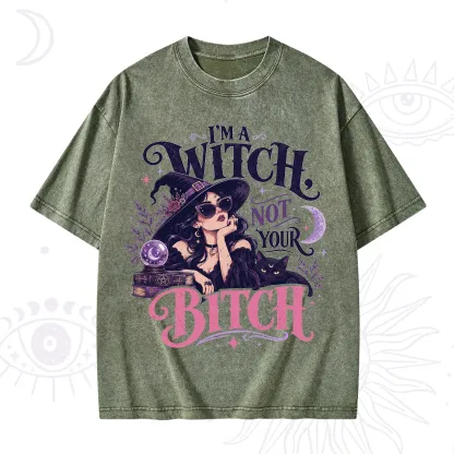 Purplehecate I'm a Witch Not Your Bitch Washed T-Shirt
