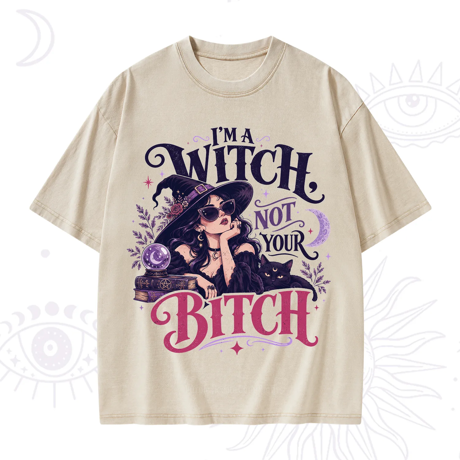 Purplehecate I'm a Witch Not Your Bitch Washed T-Shirt