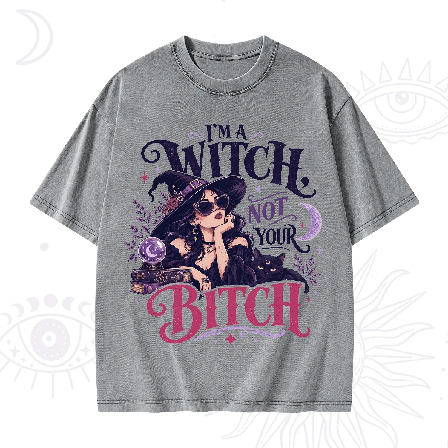 Purplehecate I'm a Witch Not Your Bitch Washed T-Shirt