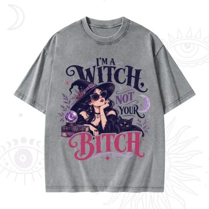 Purplehecate I'm a Witch Not Your Bitch Washed T-Shirt