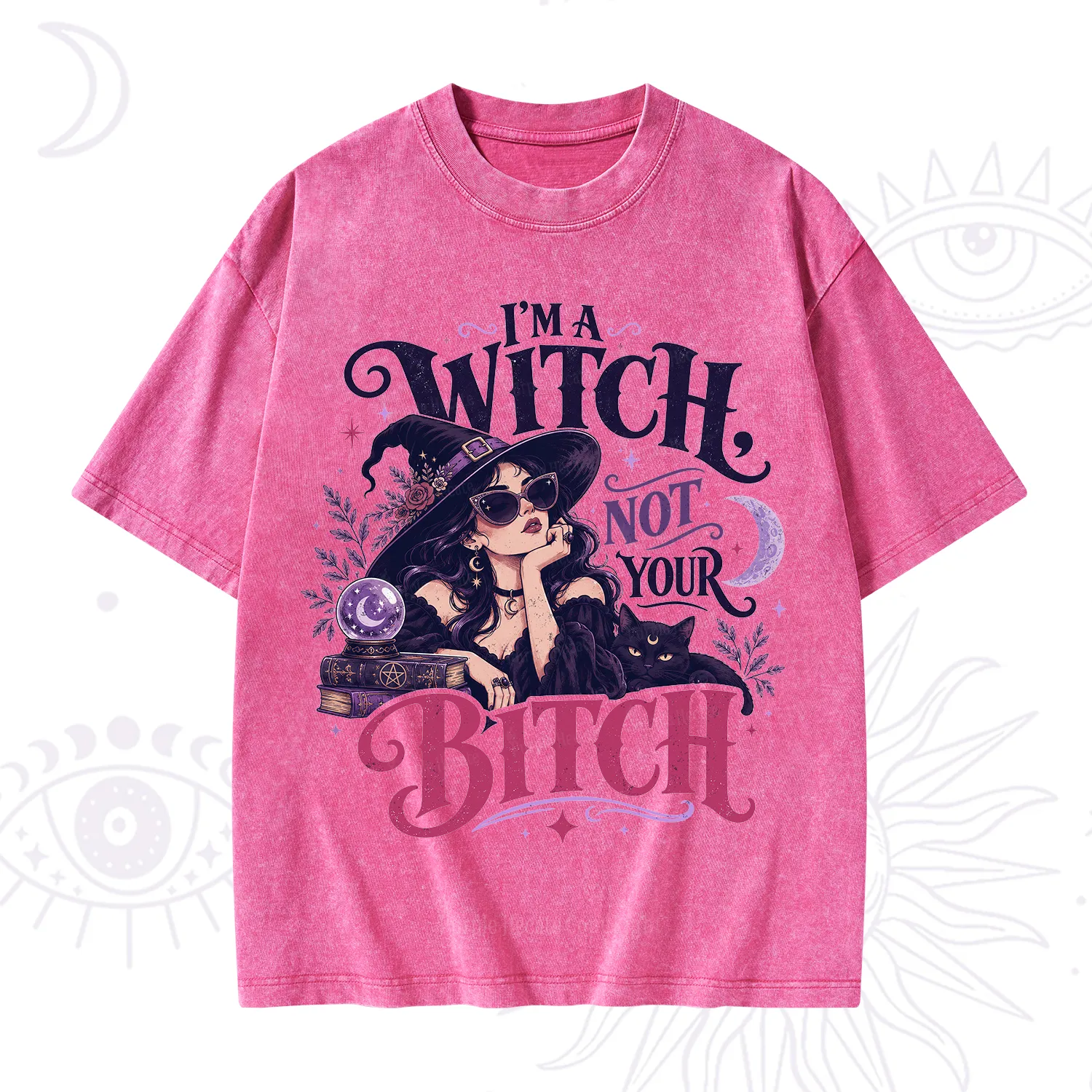 Purplehecate I'm a Witch Not Your Bitch Washed T-Shirt