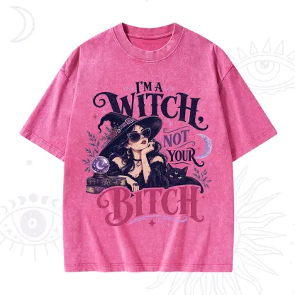 Purplehecate I'm a Witch Not Your Bitch Washed T-Shirt