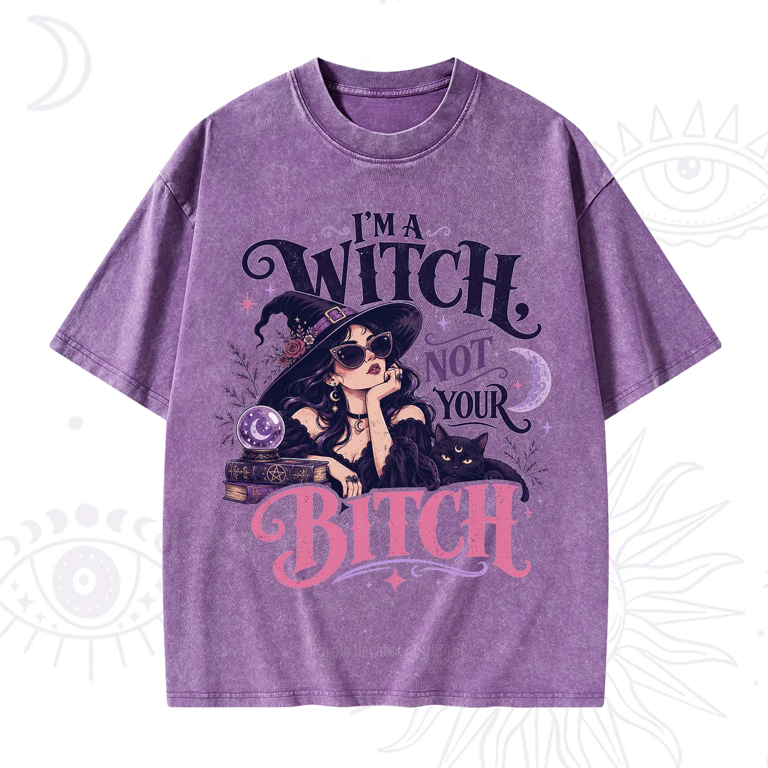 Purplehecate I'm a Witch Not Your Bitch Washed T-Shirt