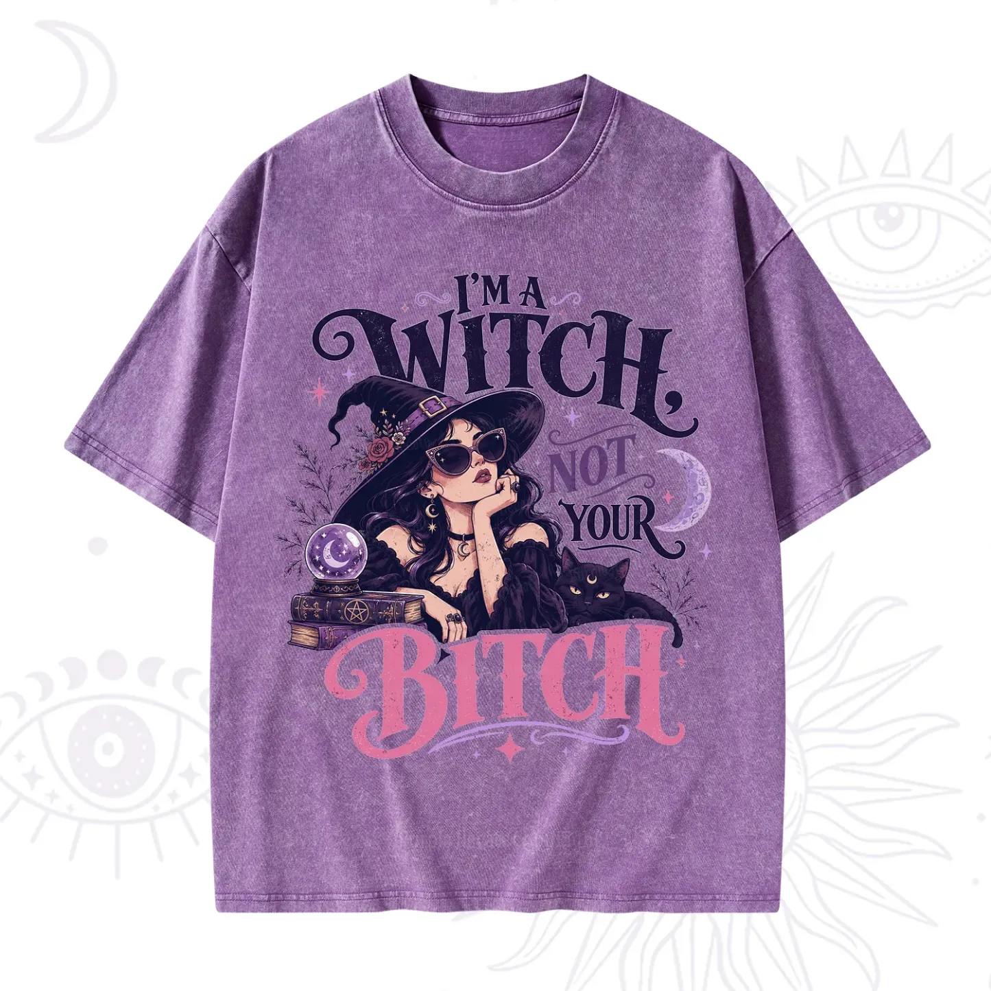 Purplehecate I'm a Witch Not Your Bitch Washed T-Shirt
