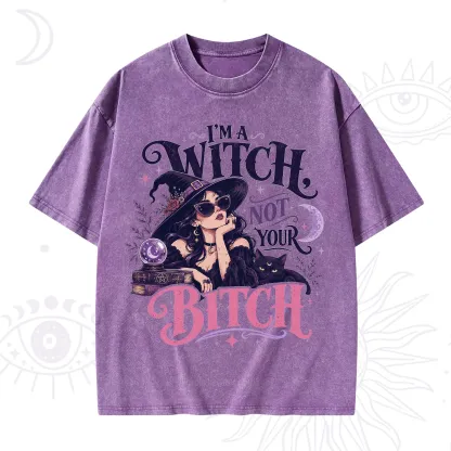 Purplehecate I'm a Witch Not Your Bitch Washed T-Shirt