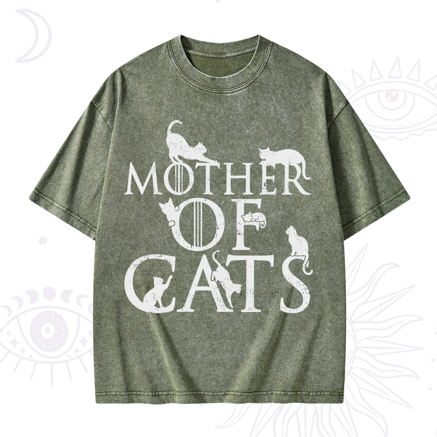 Purplehecate Mother of Cats Washed T-Shirt
