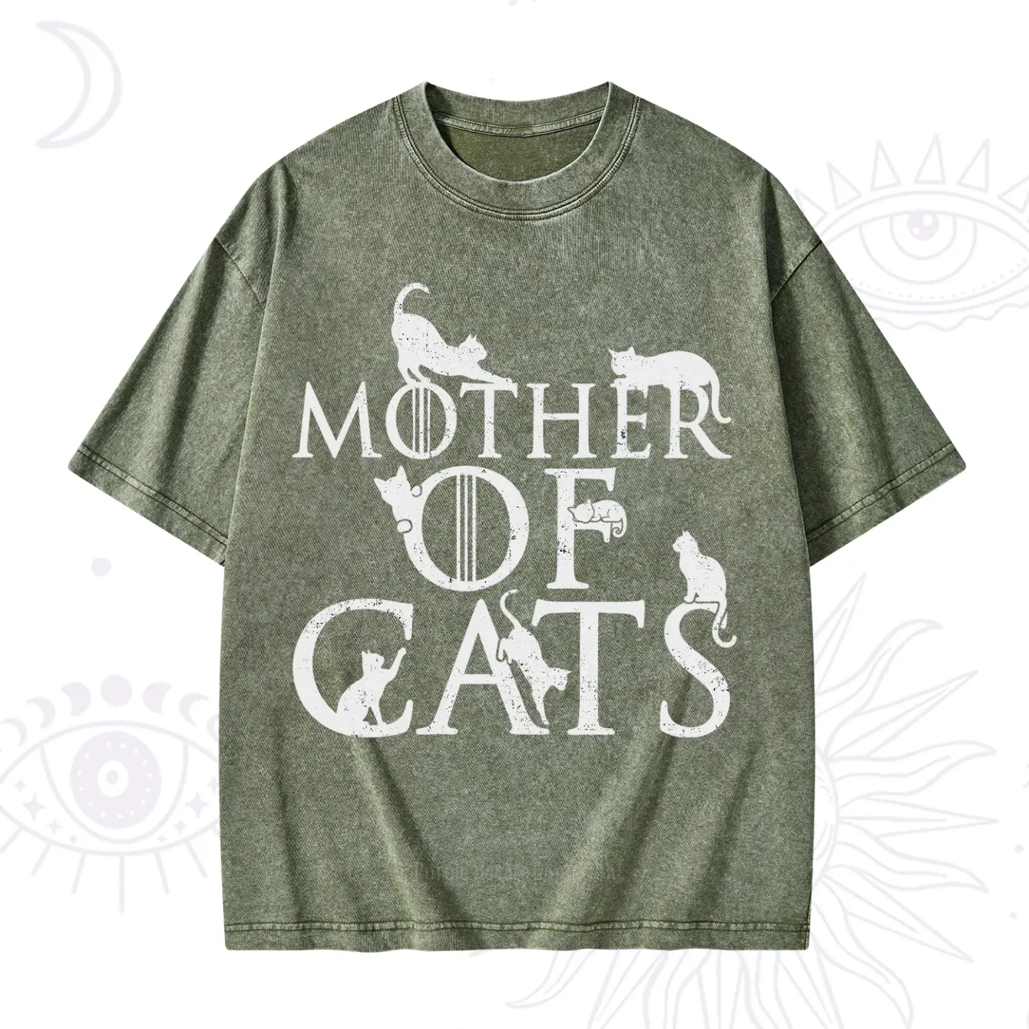 Purplehecate Mother of Cats Washed T-Shirt