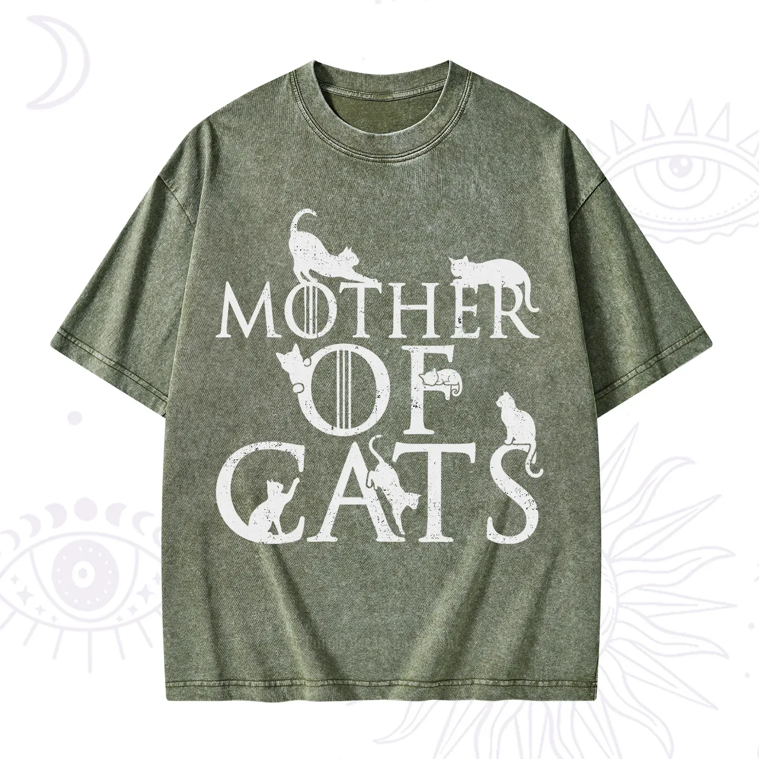 Purplehecate Mother of Cats Washed T-Shirt