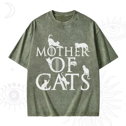 Purplehecate Mother of Cats Washed T-Shirt
