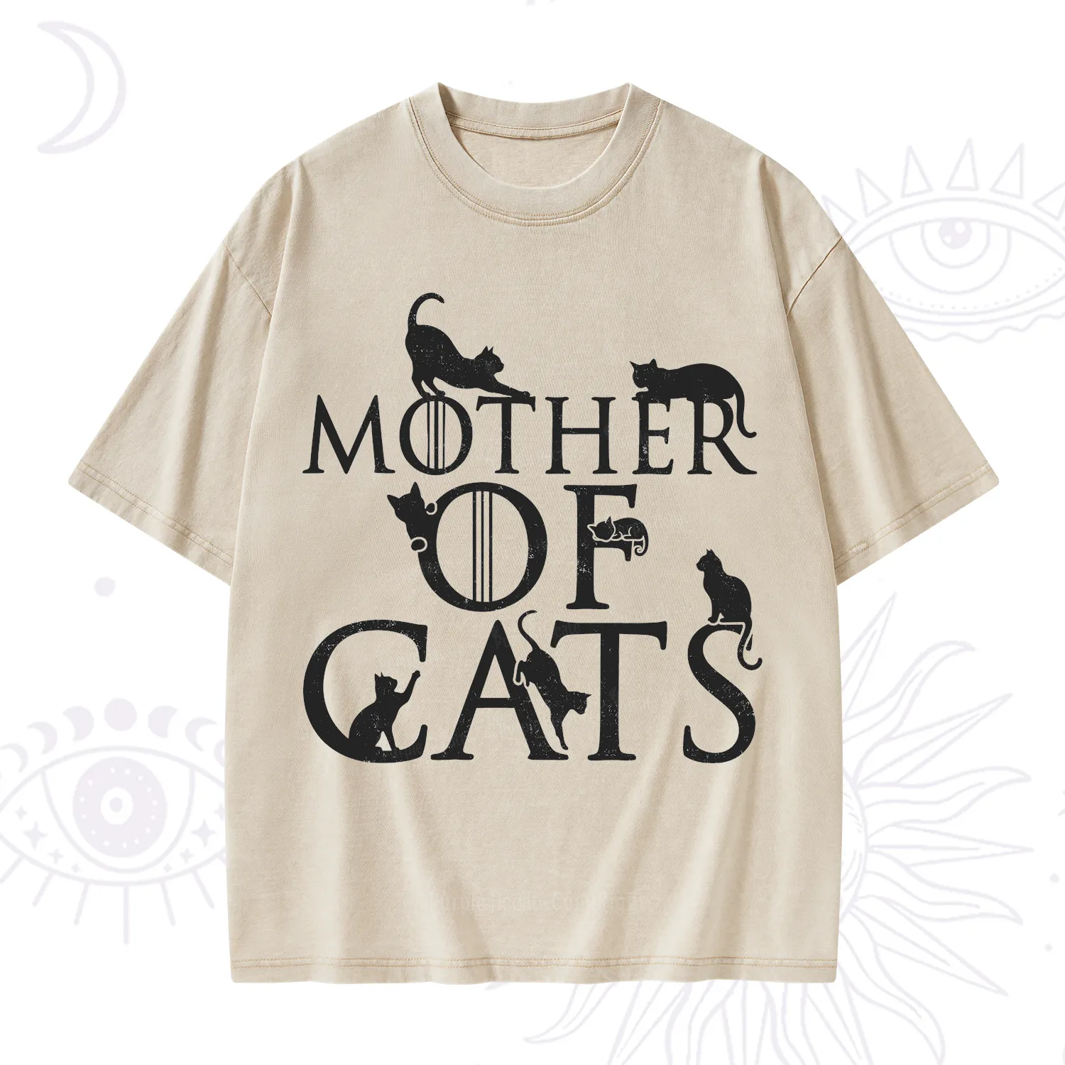 Purplehecate Mother of Cats Washed T-Shirt