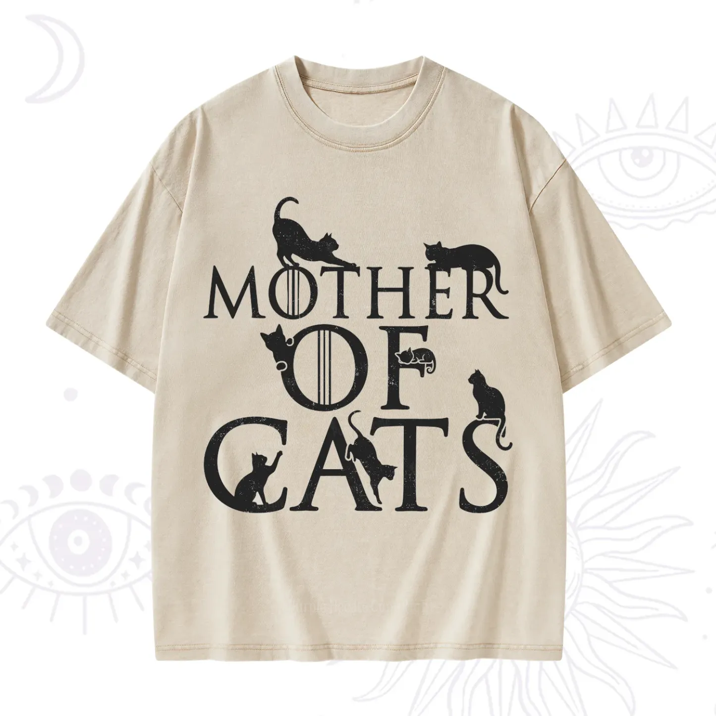 Purplehecate Mother of Cats Washed T-Shirt