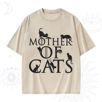 Purplehecate Mother of Cats Washed T-Shirt