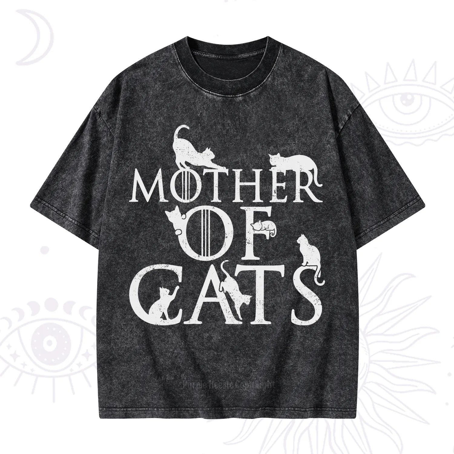 Purplehecate Mother of Cats Washed T-Shirt