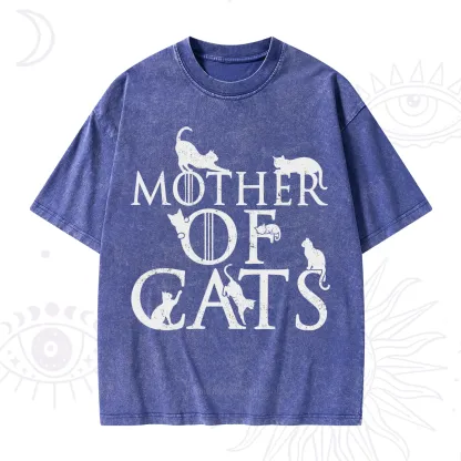 Purplehecate Mother of Cats Washed T-Shirt