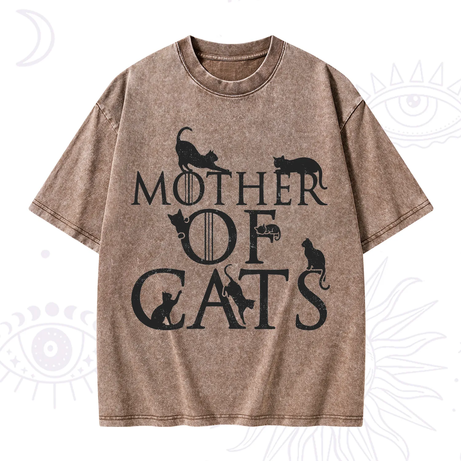 Purplehecate Mother of Cats Washed T-Shirt