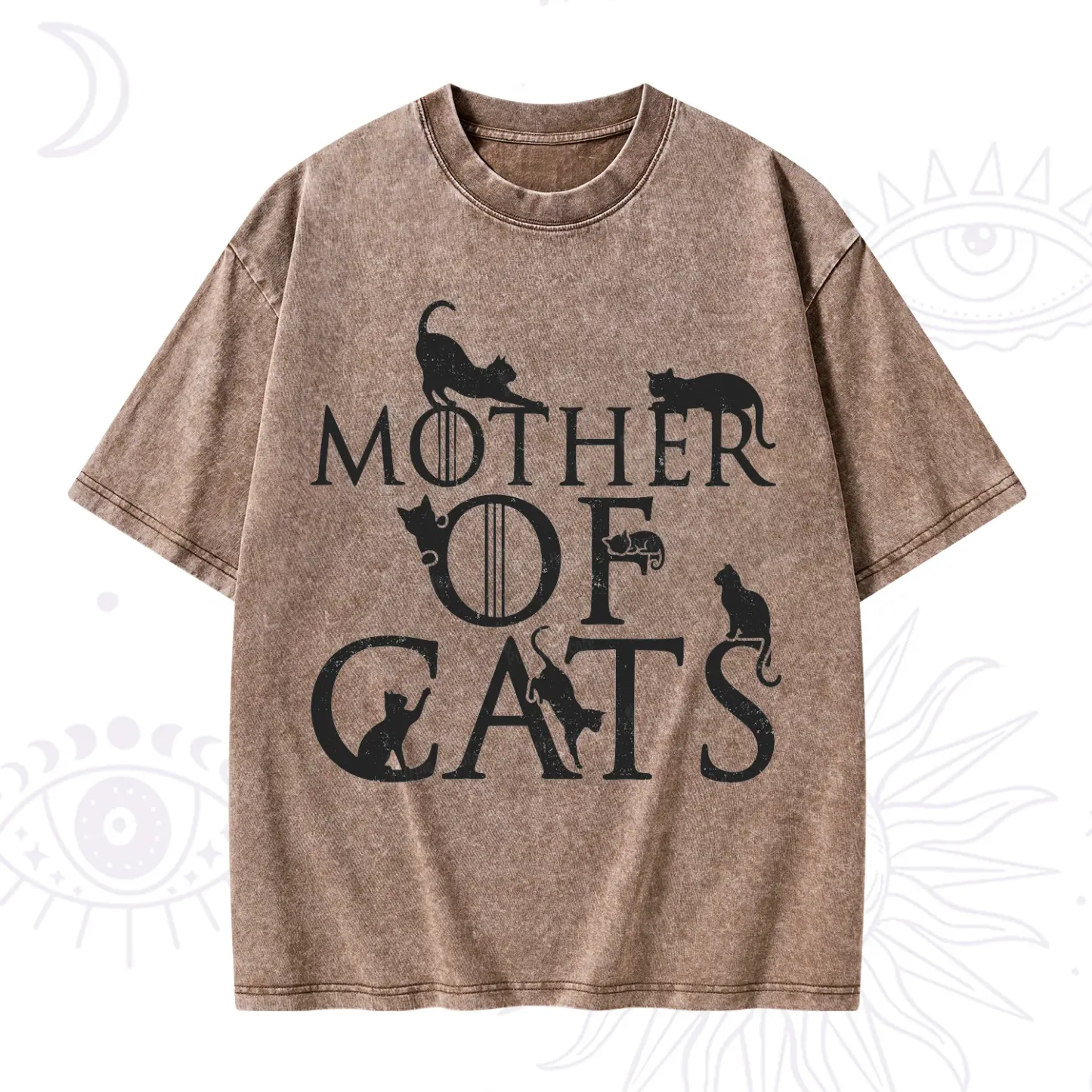Purplehecate Mother of Cats Washed T-Shirt