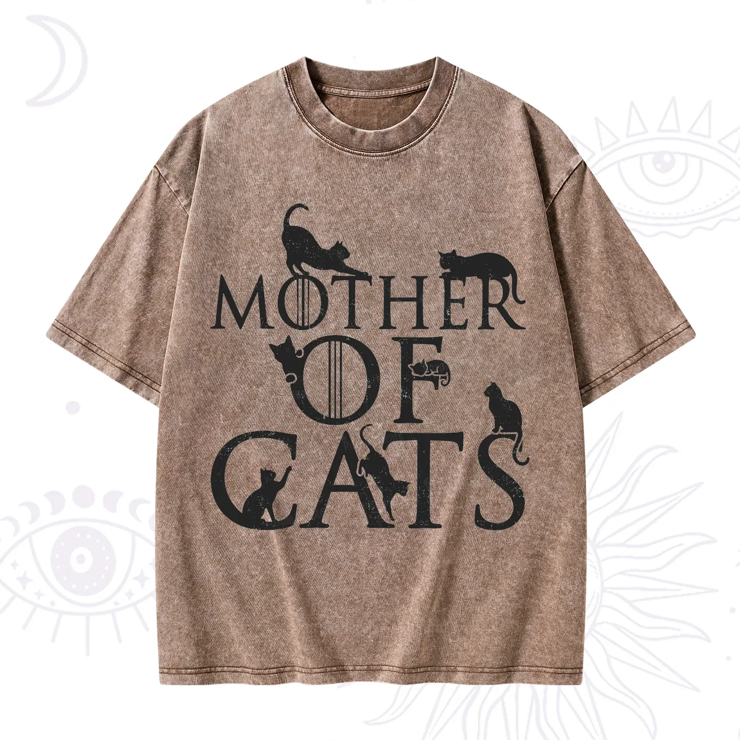 Purplehecate Mother of Cats Washed T-Shirt
