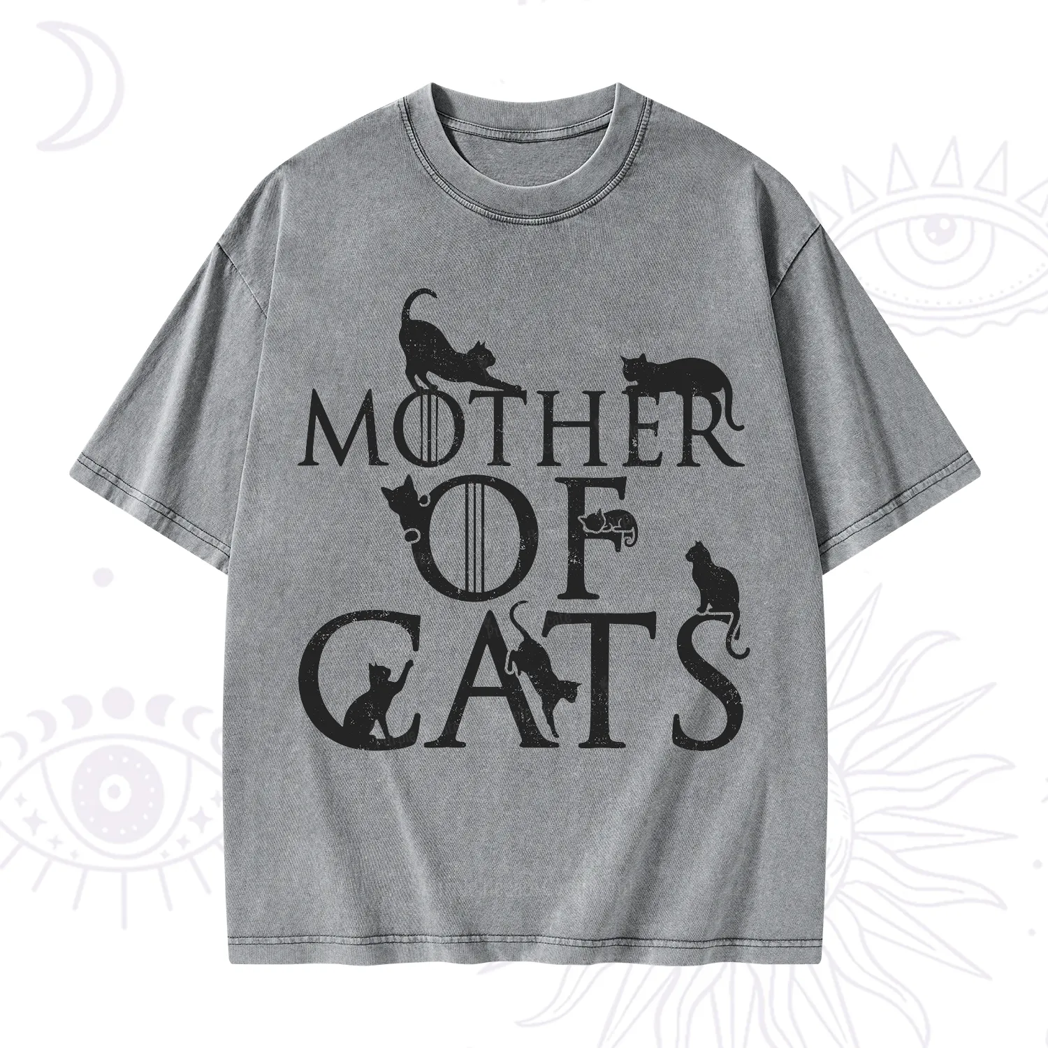 Purplehecate Mother of Cats Washed T-Shirt