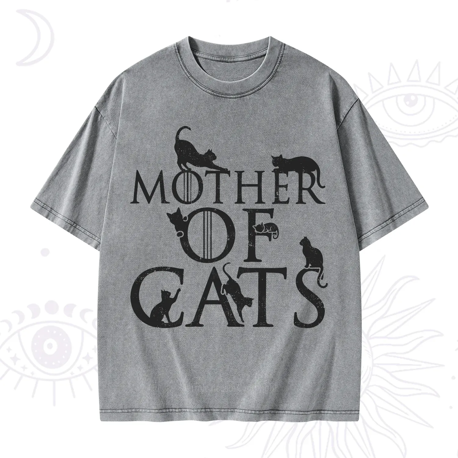 Purplehecate Mother of Cats Washed T-Shirt
