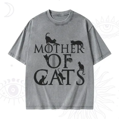 Purplehecate Mother of Cats Washed T-Shirt