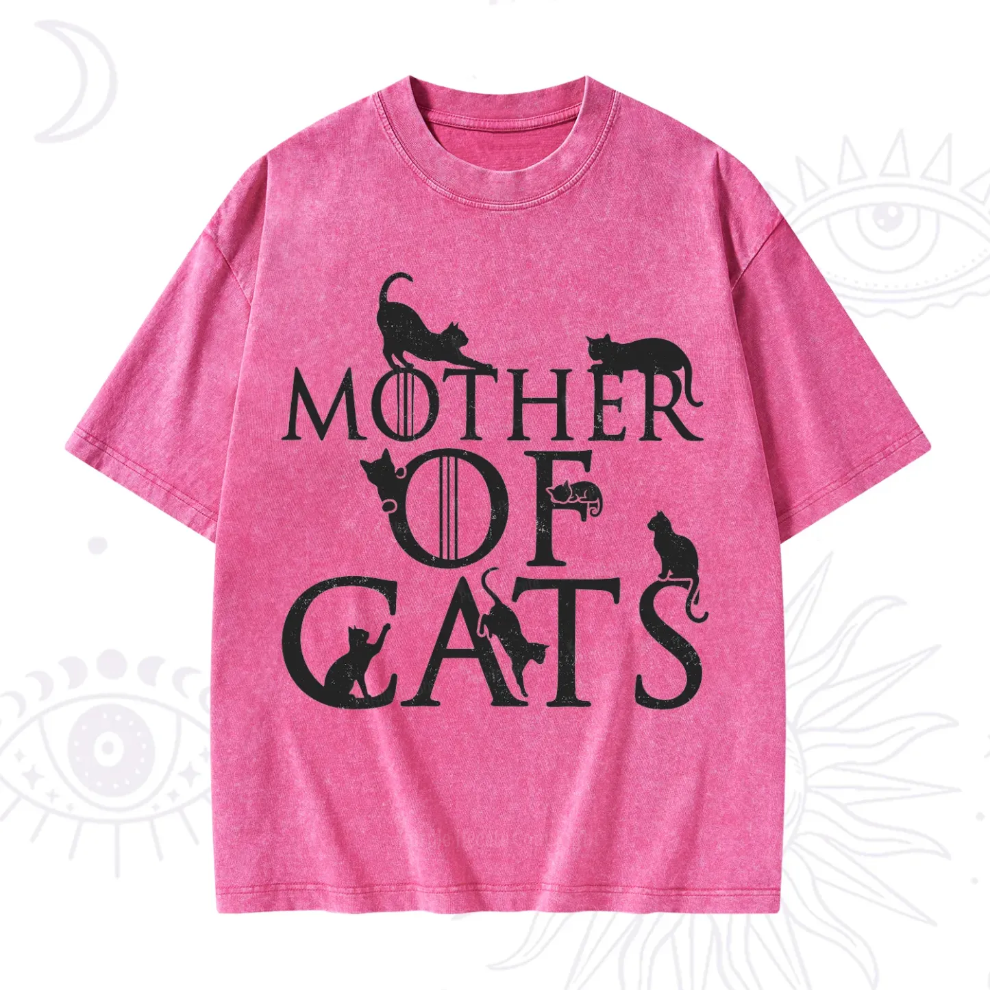 Purplehecate Mother of Cats Washed T-Shirt