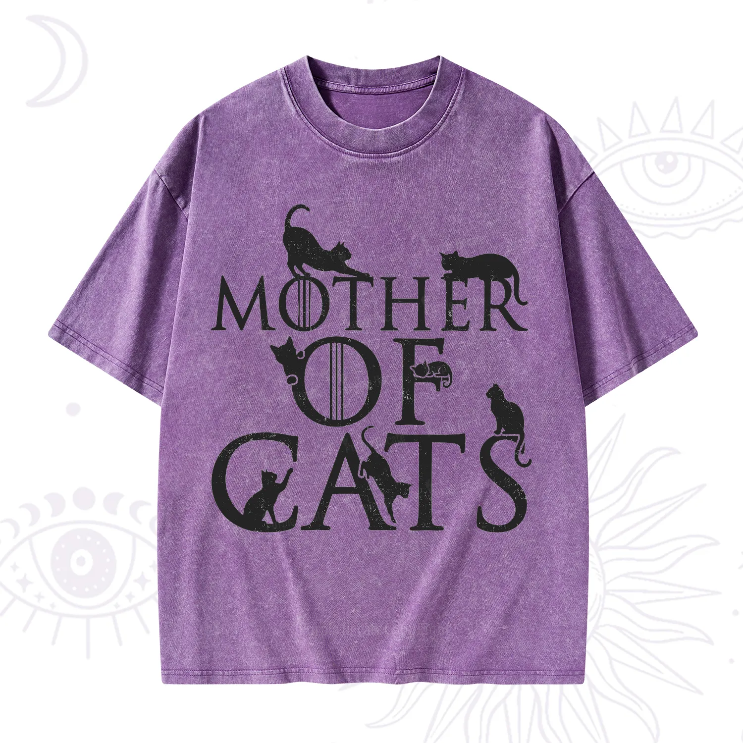 Purplehecate Mother of Cats Washed T-Shirt