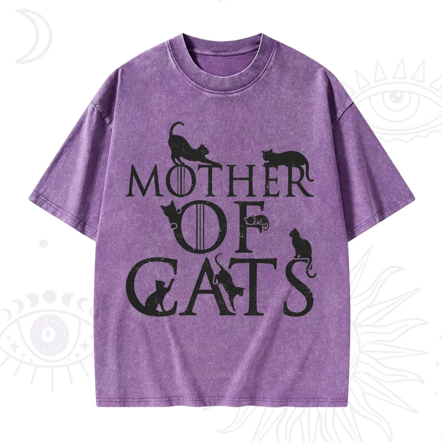Purplehecate Mother of Cats Washed T-Shirt