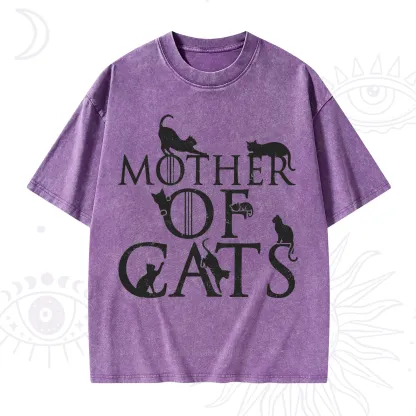 Purplehecate Mother of Cats Washed T-Shirt