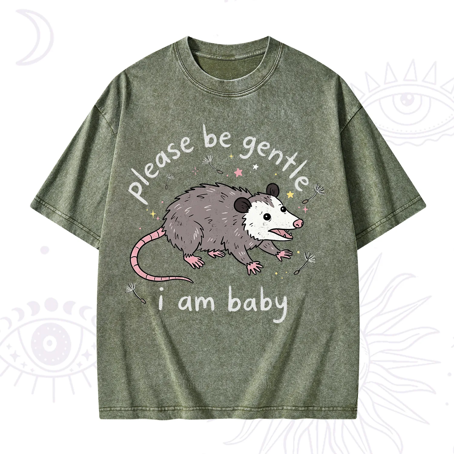 Purplehecate Please Be Gentle Possum Washed T-Shirt